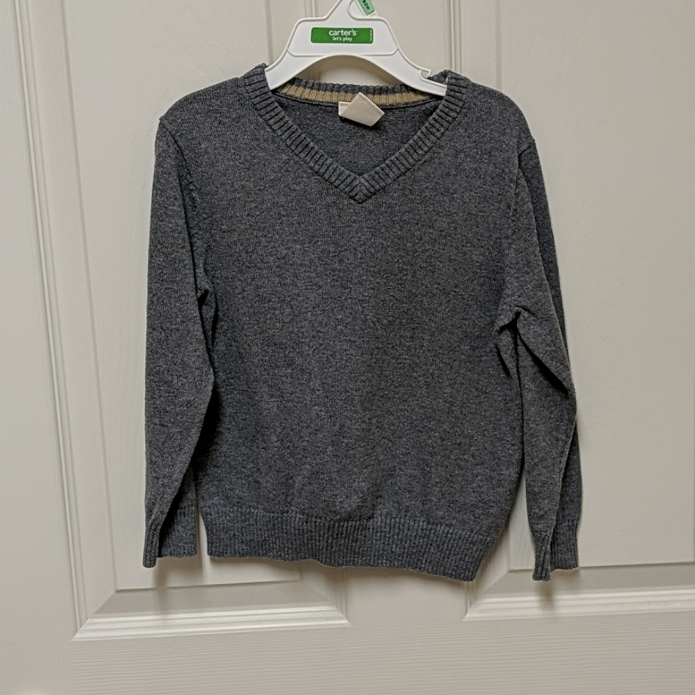 Boys Coordinating Button Down Shirt & V-Neck Sweater
